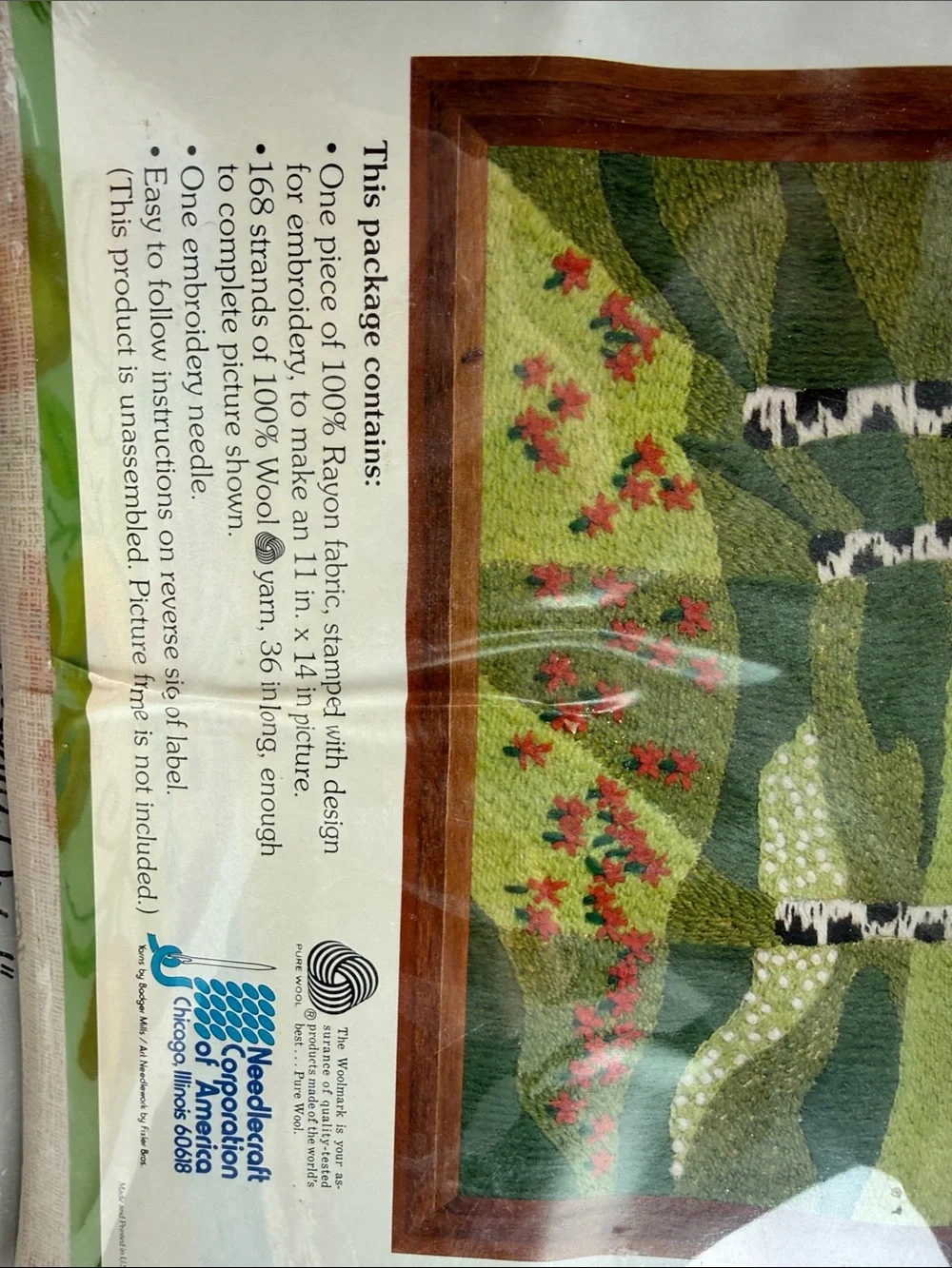 WonderArt 'Sunset' Green Landscape Stitchery Wall Art Kit